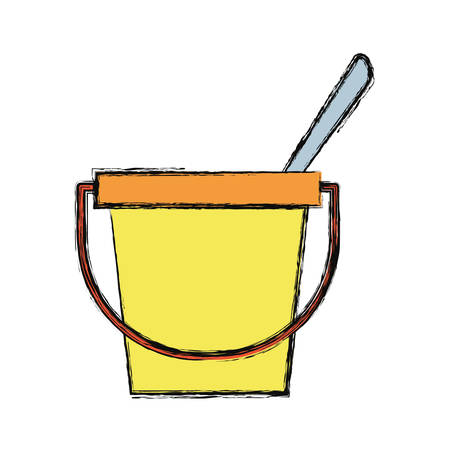 A bucket vector illustration isolated on white background.のイラスト素材