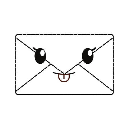 A envelope icon isolated on white background.のイラスト素材