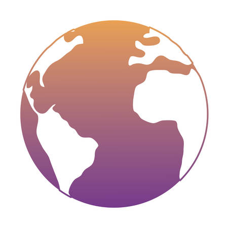 Earth planet icon isolated on white backgroundのイラスト素材