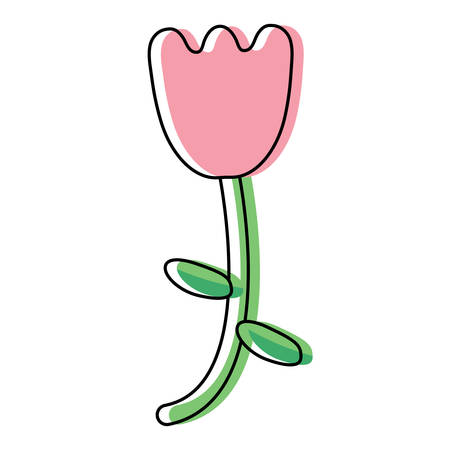 Tulip flower icon illustration on white background.のイラスト素材