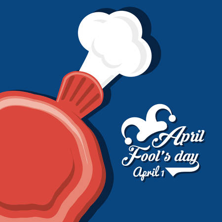 April fools day design with fart bag icon over background, colorful design vector illustrationのイラスト素材