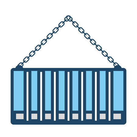 blue container over white background vector illustrationのイラスト素材