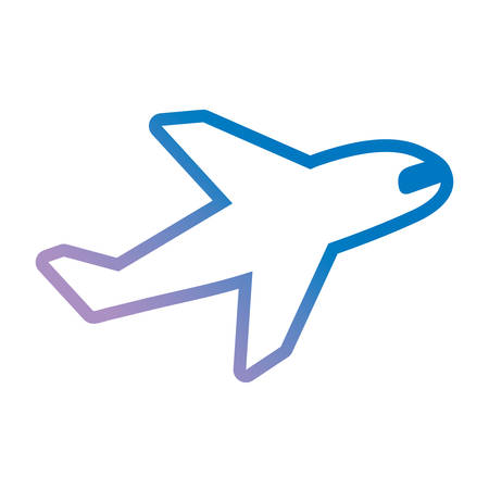 airplane icon over white background colorful design vector illustrationのイラスト素材