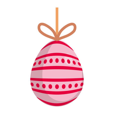 easter egg with dots  over white background colorful design vector illustrationのイラスト素材