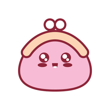 falt line colored coin purse vector illustrationのイラスト素材
