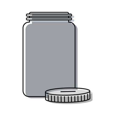 empty jar icon over white background colorful design vector illustrationのイラスト素材