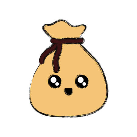 money sack icon over white background colorful design vector illustrationのイラスト素材