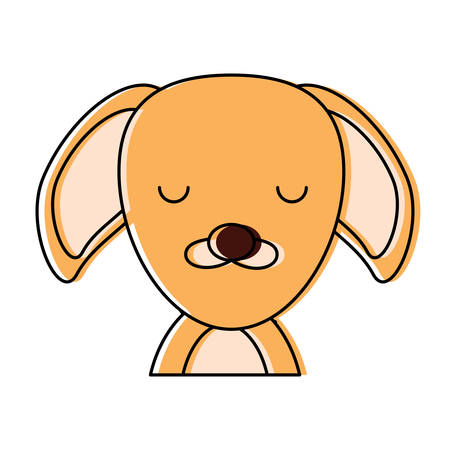 cute dog icon over white background, colorful design. vector ilustrationのイラスト素材