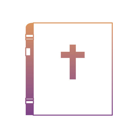 Bible icon over white background, vector illutrationのイラスト素材