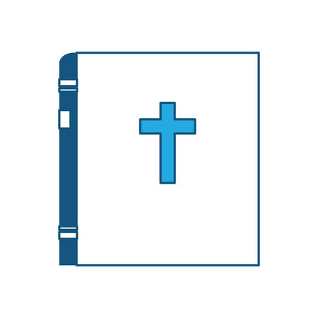 bible icon over white background, vector illutrationのイラスト素材