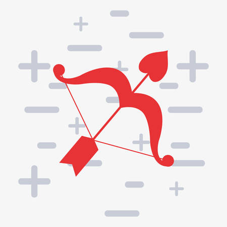 saint valentines day design with bow icon over white background, colorful design vector illustrationのイラスト素材