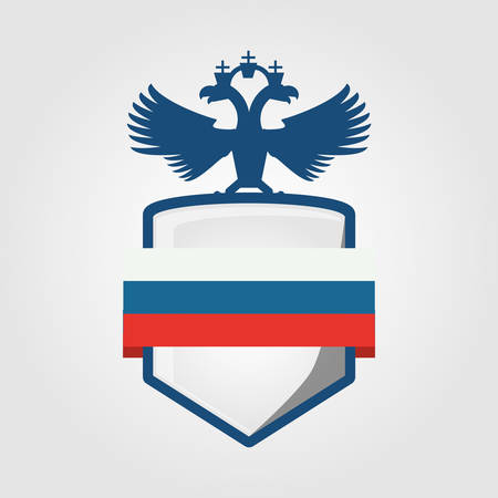 Shield with Russia design over backgroundのイラスト素材