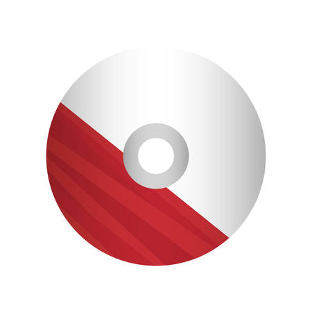 CD with red stripes design over white background vector illustrationのイラスト素材