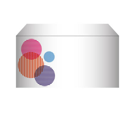 box with circles design over white background vector illustrationのイラスト素材