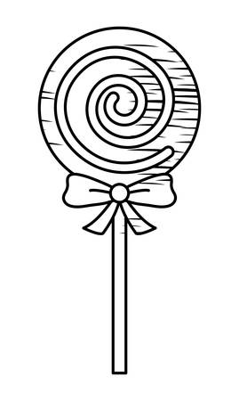 candy lollipop icon over white background, vector illustrationのイラスト素材