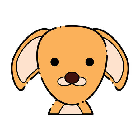 cute puppy icon over white background, colorful design vector ilustrationのイラスト素材