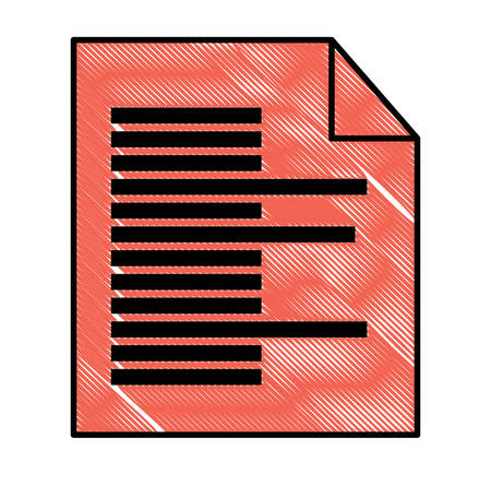 Document page icon over white background, colorful design. vector illustrationのイラスト素材