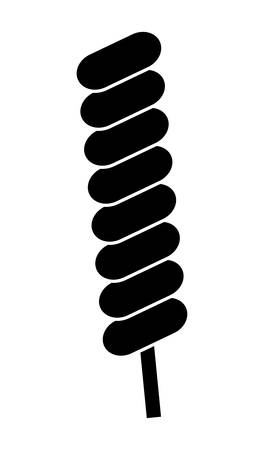 Candy stick icon over white background, vector illustrationのイラスト素材