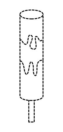 Candy stick icon over white background, vector illustrationのイラスト素材