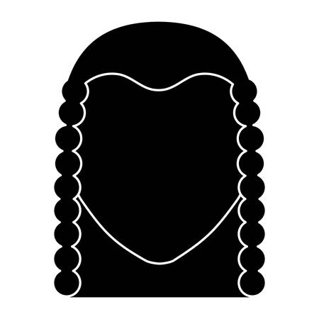 avatar Judge with wig icon over white background, vector illustrationのイラスト素材