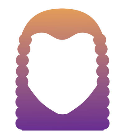 avatar Judge with wig icon over white background, colorful design. vector illustrationのイラスト素材