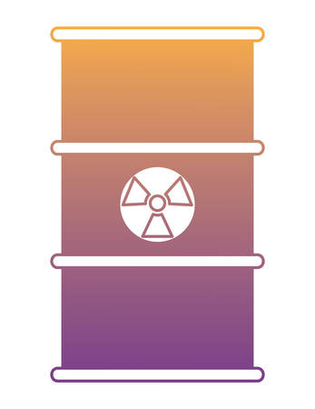 nuclear barrel icon over white background, colorful design. vector illustrationのイラスト素材