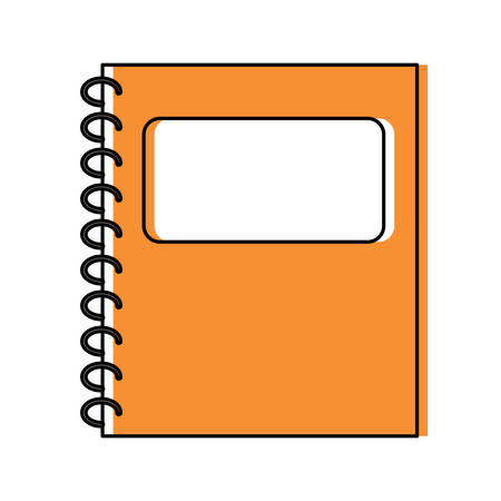 notebook icon over white background, colorful design. vector illustrationのイラスト素材