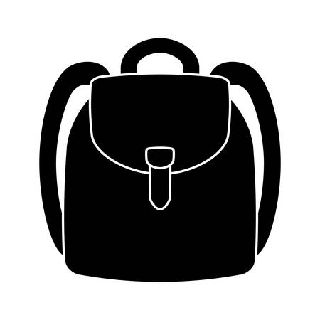 School backpack icon over white background vector illustrationのイラスト素材