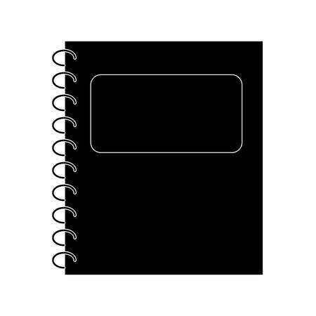 Notebook icon over white background vector illustrationのイラスト素材