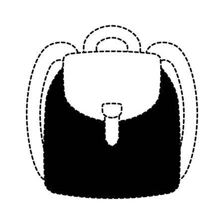 school backpack icon over white background, vector illustrationのイラスト素材