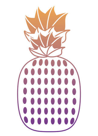 pineapple icon over white background, colorful design. vector illustrationのイラスト素材