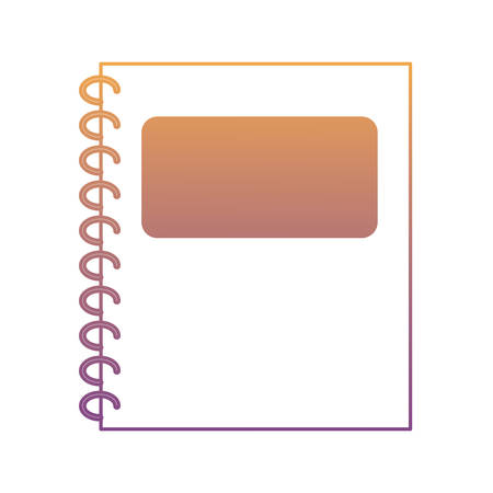 notebook icon over white background, colorful design. vector illustrationのイラスト素材