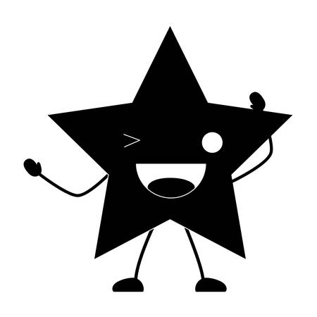 star wiking an eye over white background, vector illustrationのイラスト素材