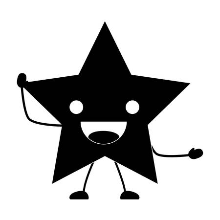 happy star icon over white background, vector illustrationのイラスト素材