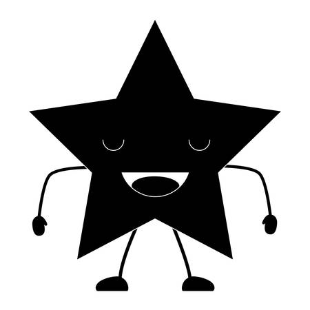 excited star icon over white background, vector illustrationのイラスト素材