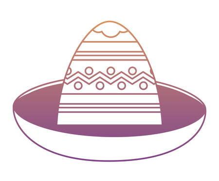 mexican hat icon over white background, colorful design. vector illustrationのイラスト素材