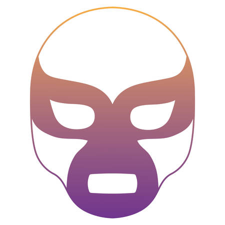 wrestling mask icon over white background, colorful design.  vector illustrationのイラスト素材