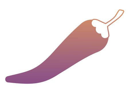 chili pepper icon over white backgroundのイラスト素材