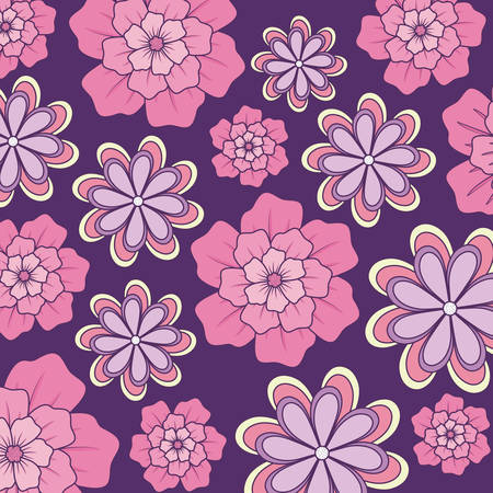 Beautiful flowers background, colorful design. vector illustrationのイラスト素材