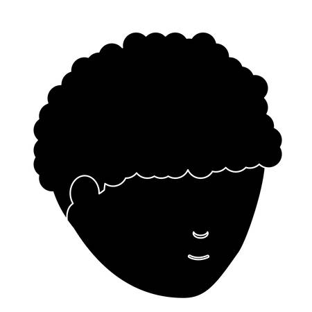 avatar man with afro hairstyle over white background, vector illustrationのイラスト素材