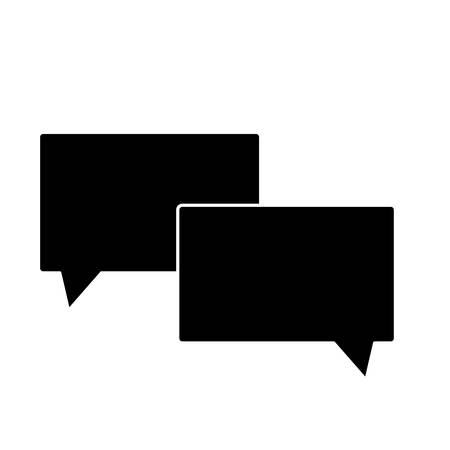 chat design with speech square  bubbles icon over white background, vector illustrationのイラスト素材