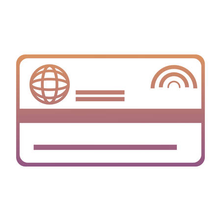 credit card icon over white background, colorful design. vector illustrationのイラスト素材