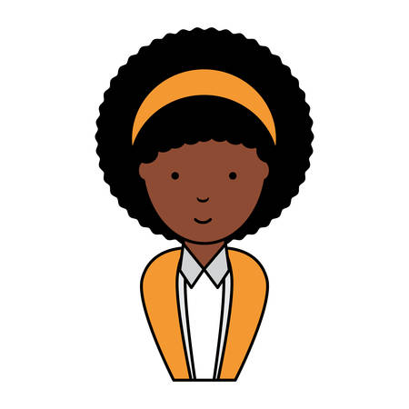 Cartoon businesswoman icon over white background, colorful design. vector illustrationのイラスト素材