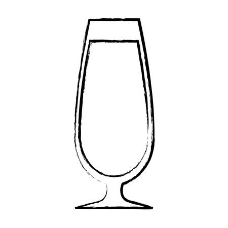 sketch of cocktail drink icon over white background, vector illlustrationのイラスト素材