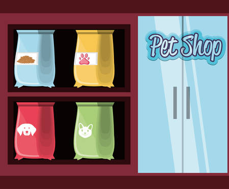 pet shop accessories icons vector illustration designのイラスト素材