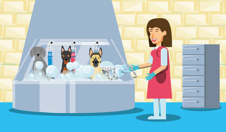 veterinary service set icons vector illustration designのイラスト素材