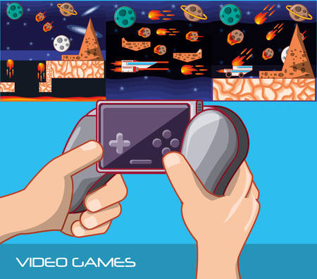 video game control icons vector illustration designのイラスト素材