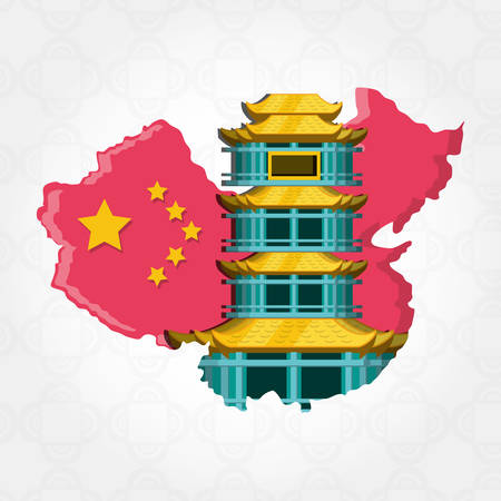 culture china map icons vector illustration designのイラスト素材
