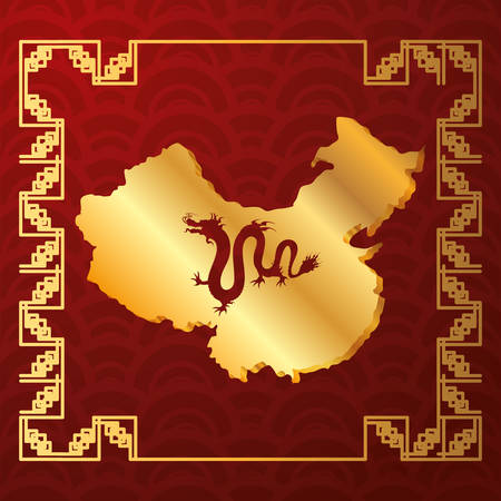 culture china map icons vector illustration designのイラスト素材