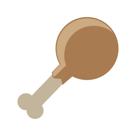 chicken thigh icon over white background, colorful design. vector illustrationのイラスト素材